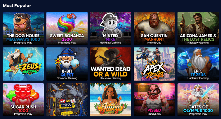 Allstars.io Casino Game Library